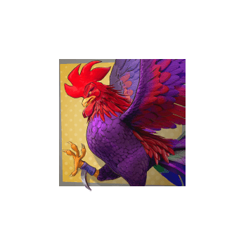 Rooster Rumble รูปไก่ตีสีม่วง
